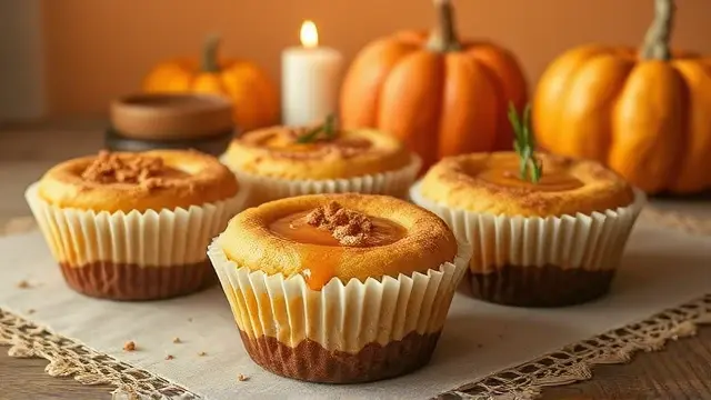 Individual Pumpkin Cheesecakes