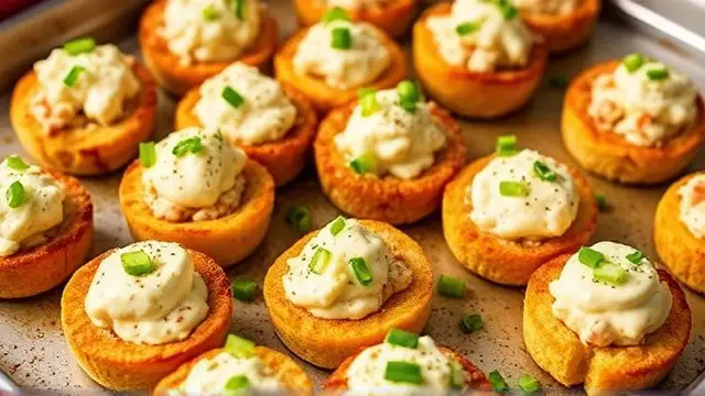 Crabbies (toasted crab-topped English muffins)