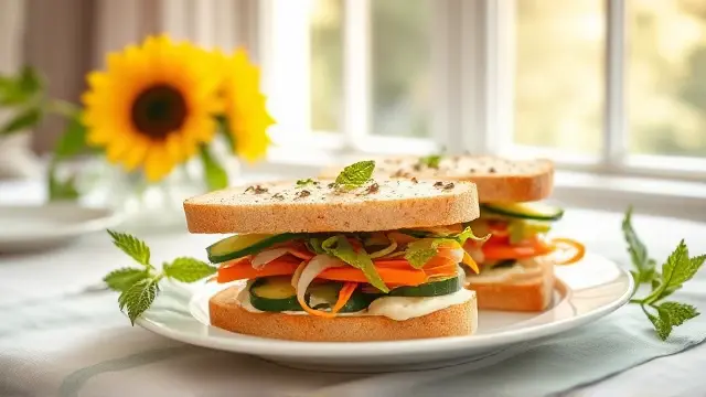 Judy Johnson's Cream Cheese Vegetable Sandwiches