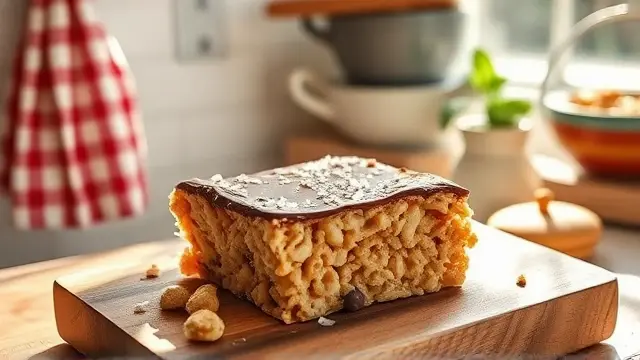 Scotch-a-roos (chocolate peanut butter rice crispy bars)