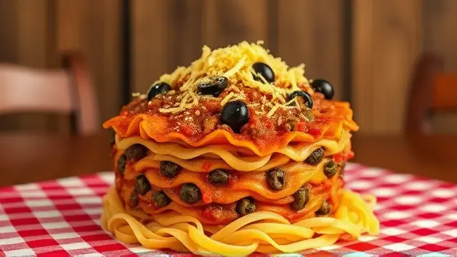 Tallerine (baked noodle and beef casserole)