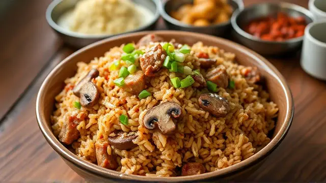 Dirty Rice (Cajun rice with ground meat and spices)