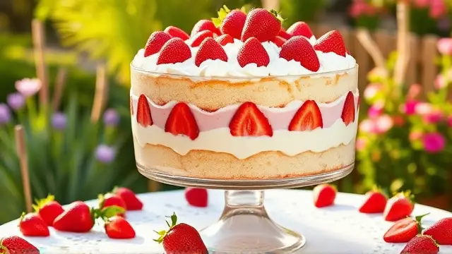 Cathy's Strawberry Punch Bowl Cake