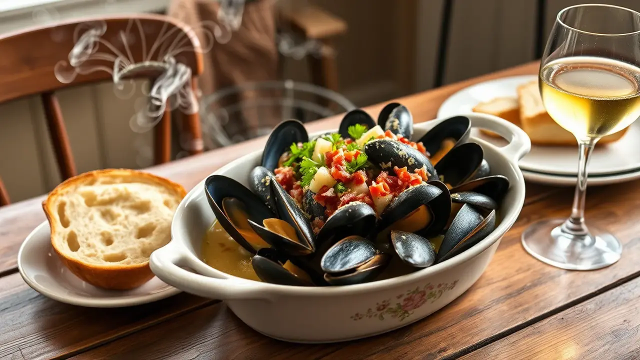 Hyman's Mussels Scampi au Gratin