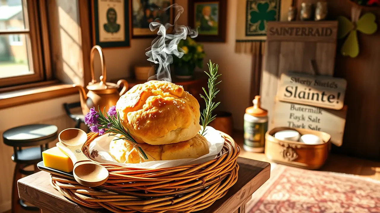 Saint Patrick's Day Soda Bread Biscuits