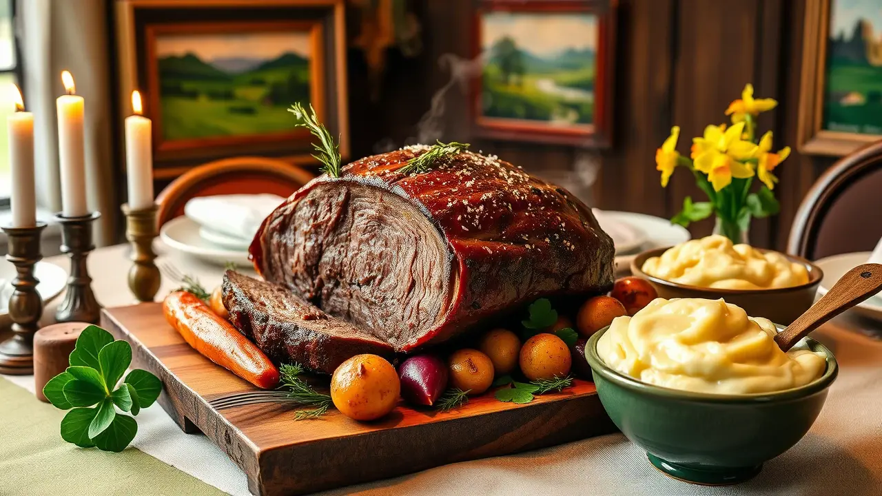 Saint Patrick's Day Baked Borned Beef Brisket