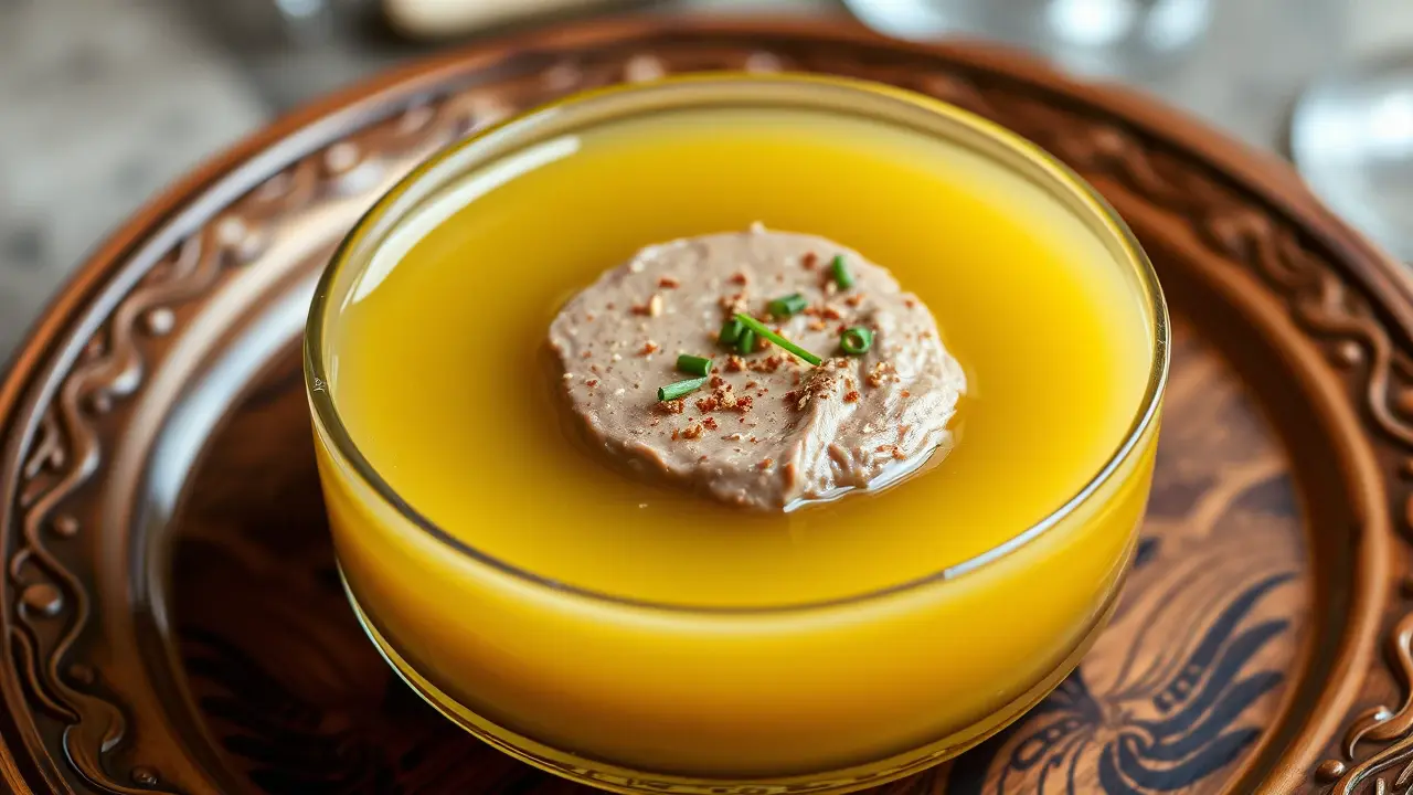 Jeff's Pate in Aspic (meat spread in savory gelatin)