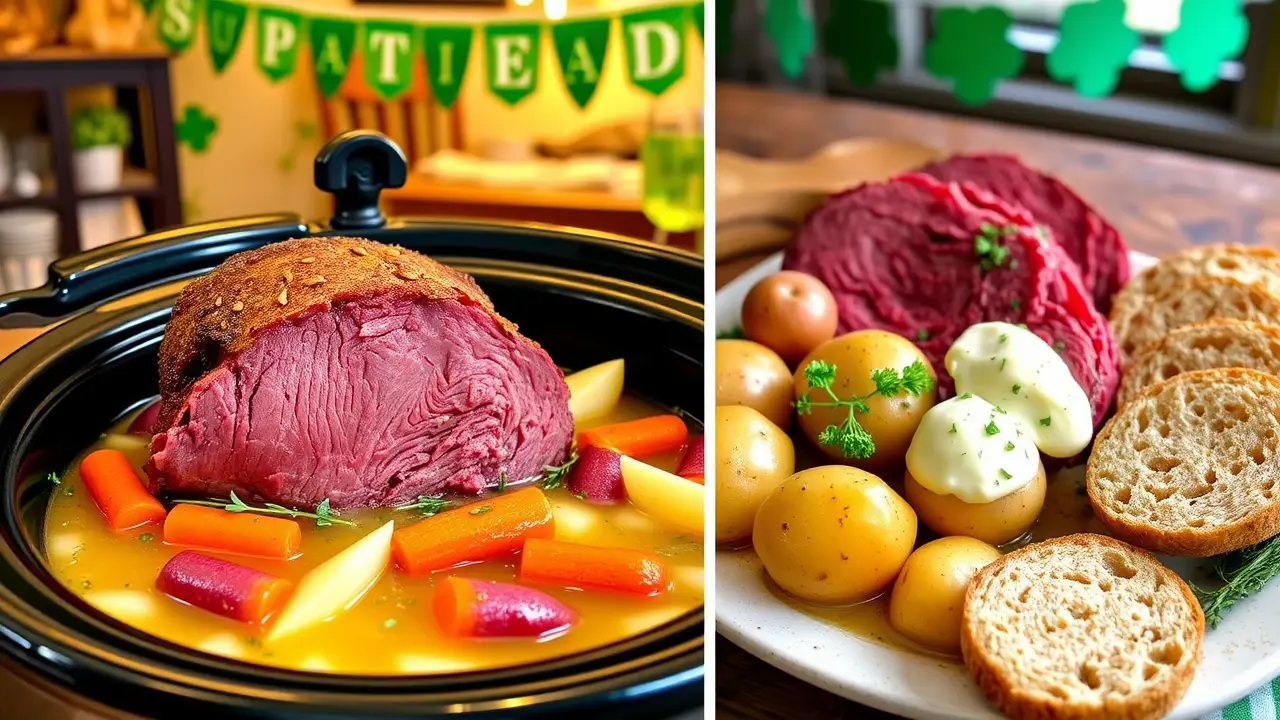 Saint Patrick's Day Easy Slow Cooker Corned Beef