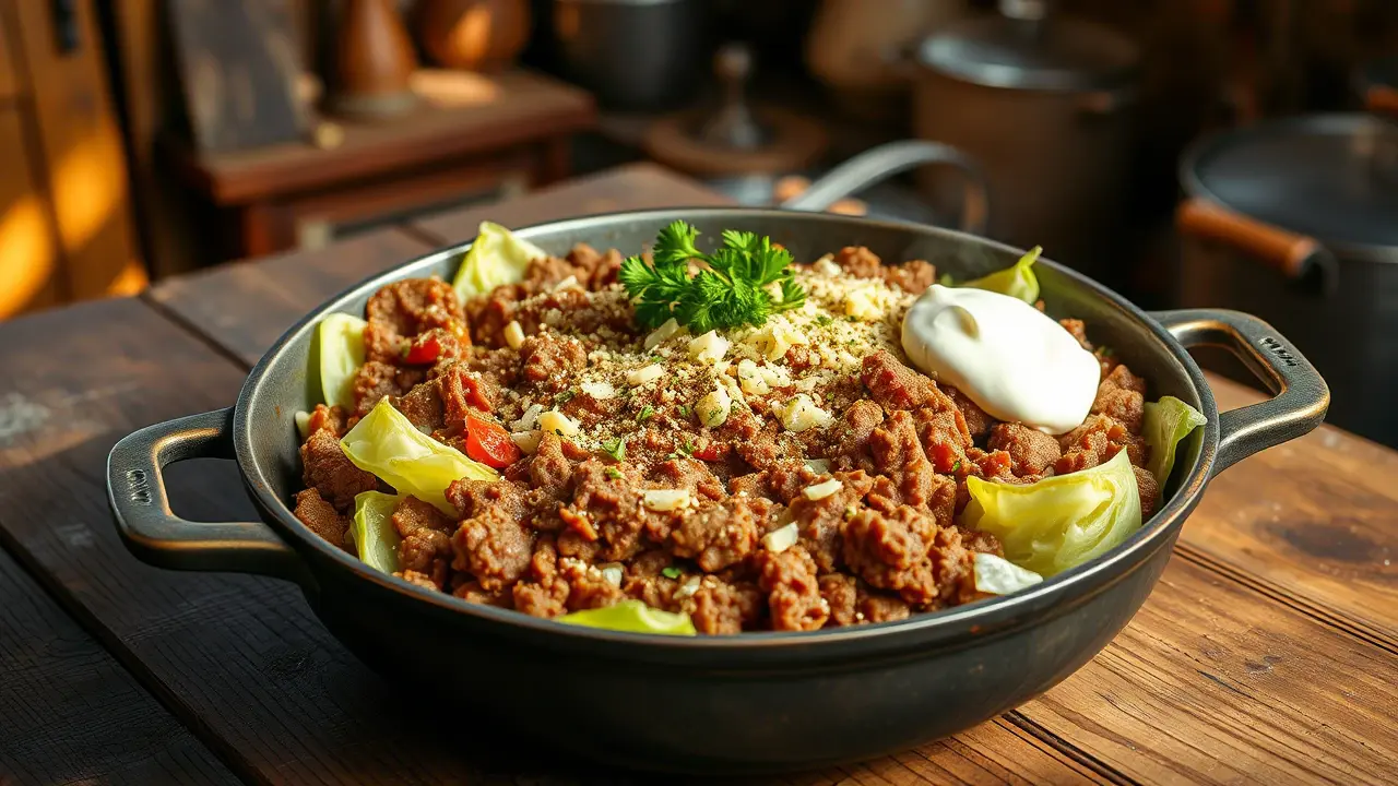Low Carb Cabbage Roll Skillet