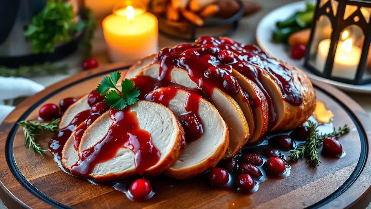 Slow Cooker Cranberry Turkey Breast