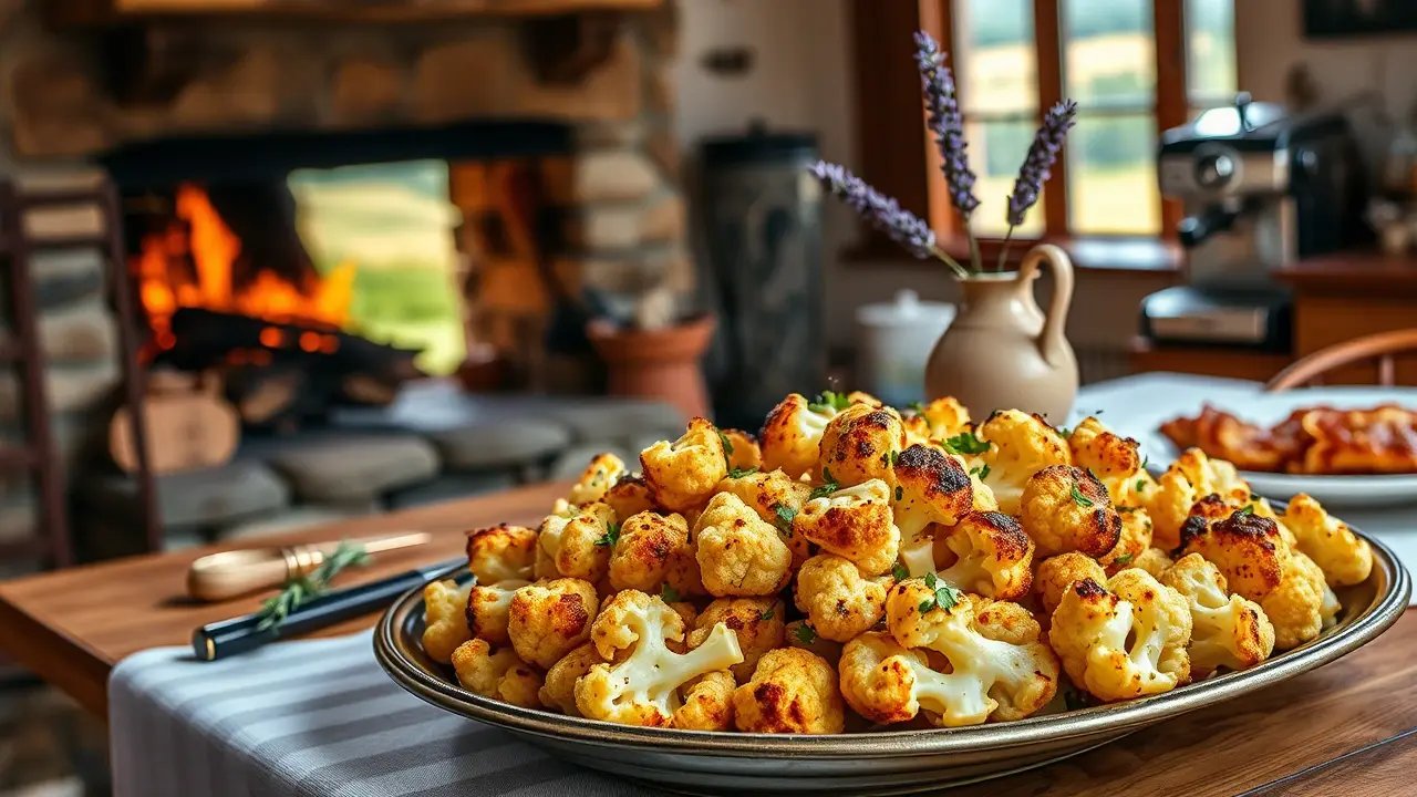 Roast Cauliflower and Rosemary