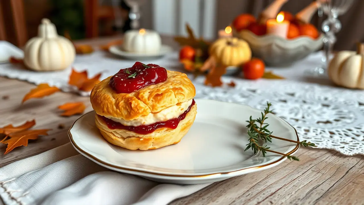 Thanksgiving Cranberry Brie Biscuits