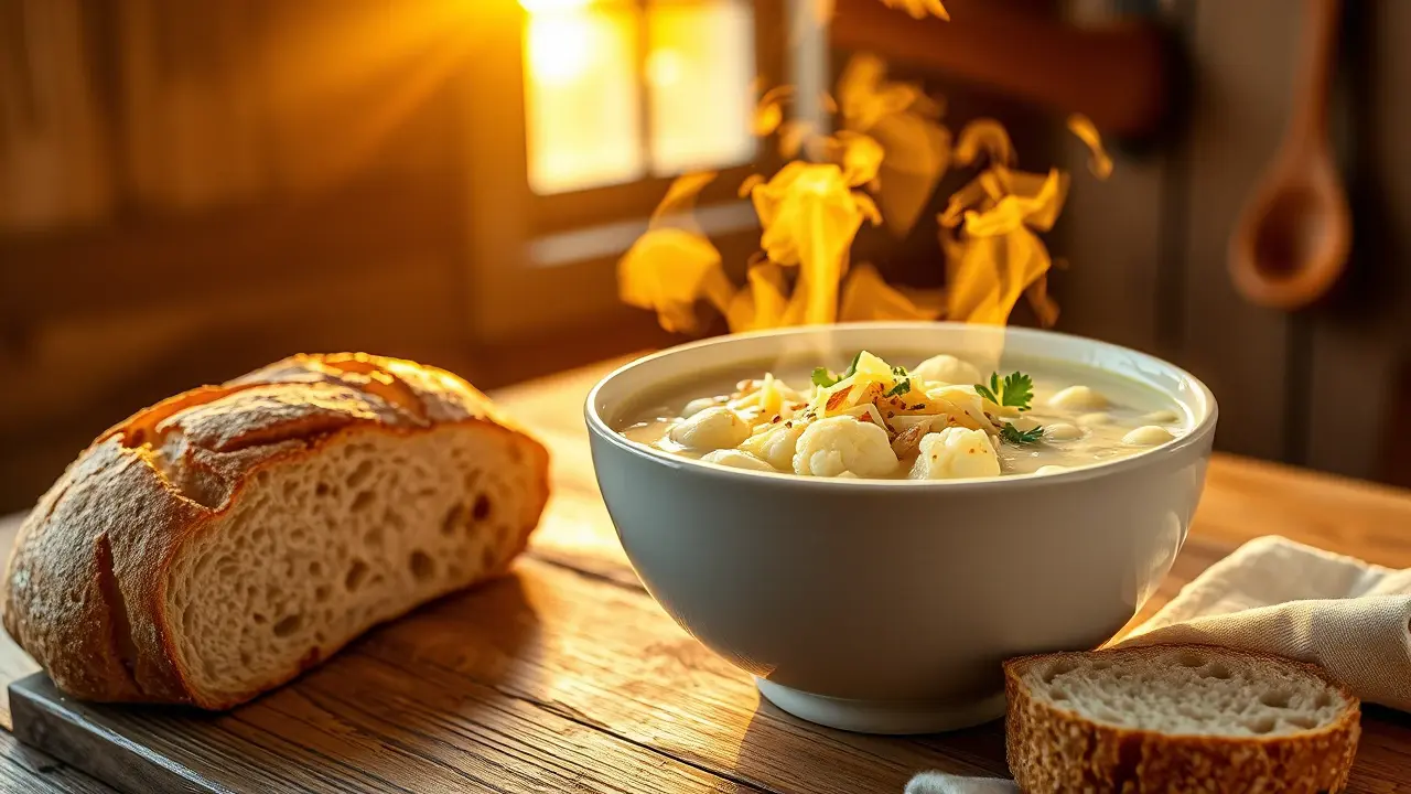 Cauliflower White Cheddar Cheese Soup
