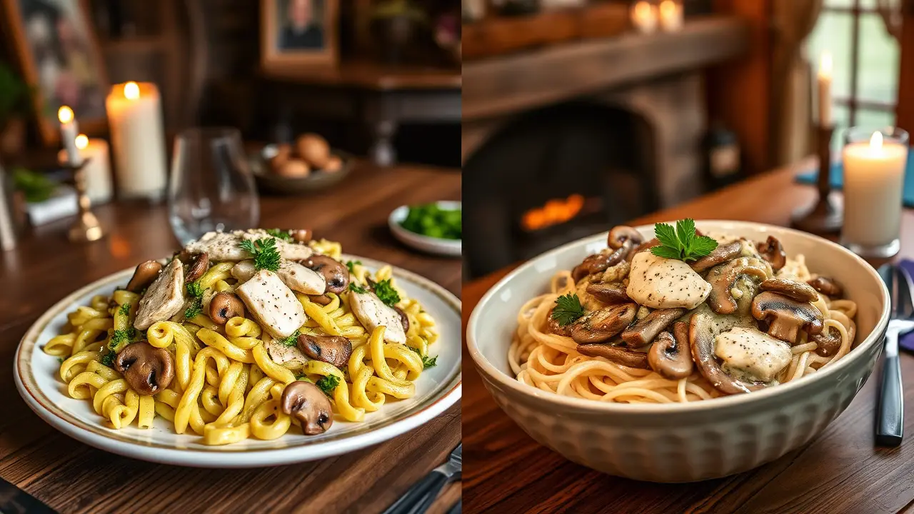 Pesto Chicken Pasta with MushroomsLow Sodium Beef Stroganoff