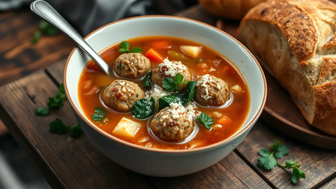 Italian Meatball Soup