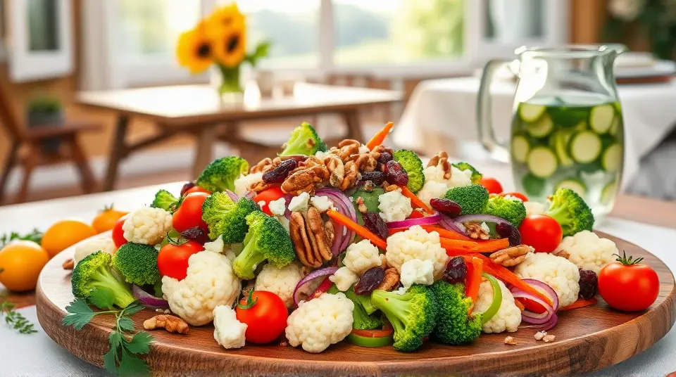 Broccoli Cauliflower Salad