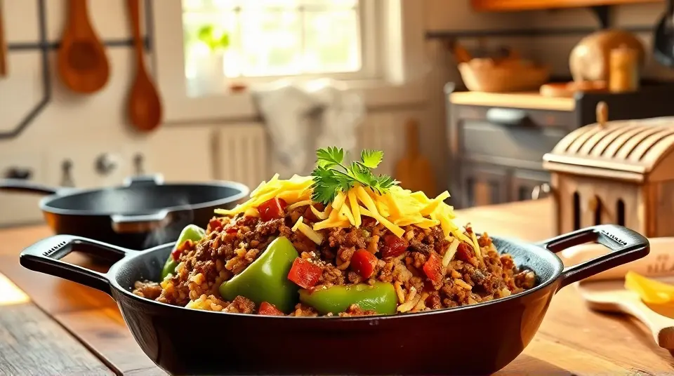 Unstuffed Green Pepper Skillet