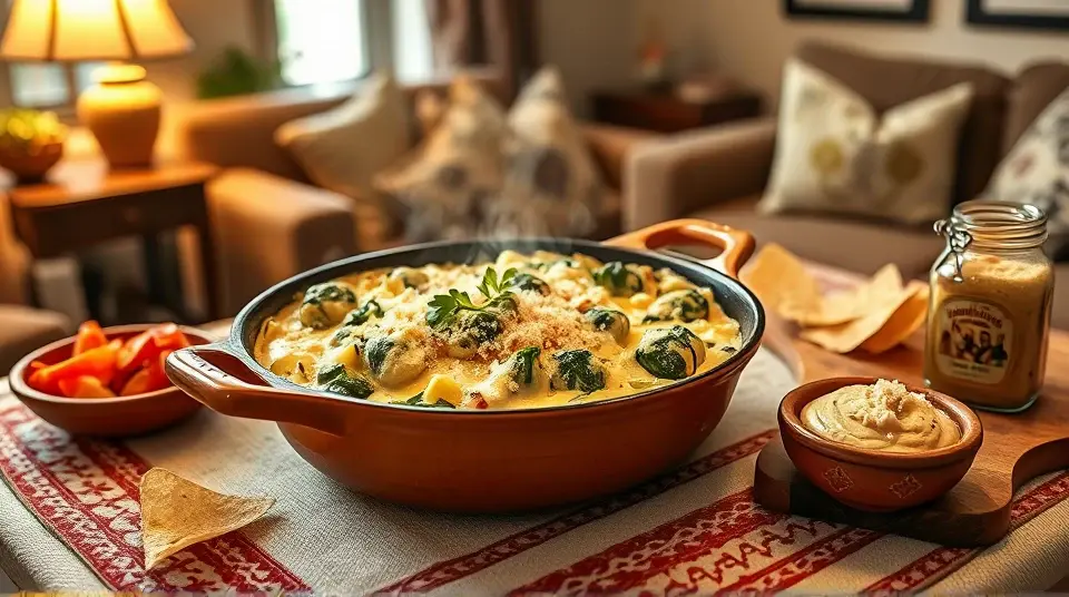 Creamy Spinach Artichoke Skillet