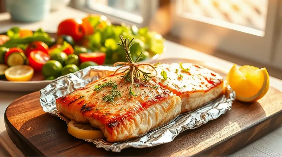 Lemon Salmon in Foil on the Grill