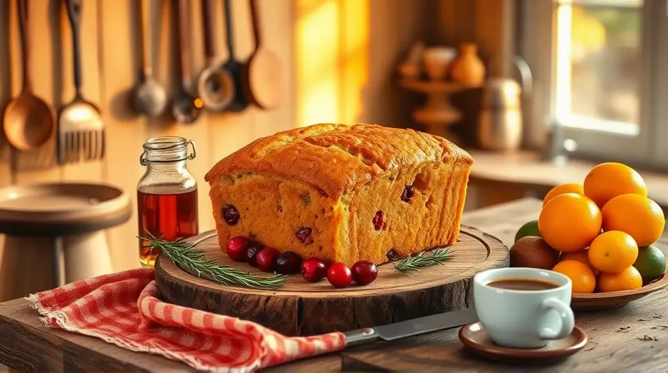 Zesty Cranberry Orange Loaf 🍊🍞