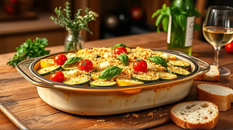 Parmesan Squash Zucchini Bake