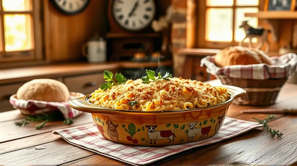 Cheesy Broccoli Chicken Noodle Casserole