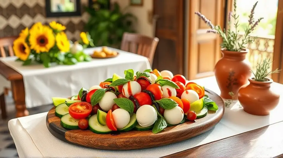 Cucumber Caprese Salad