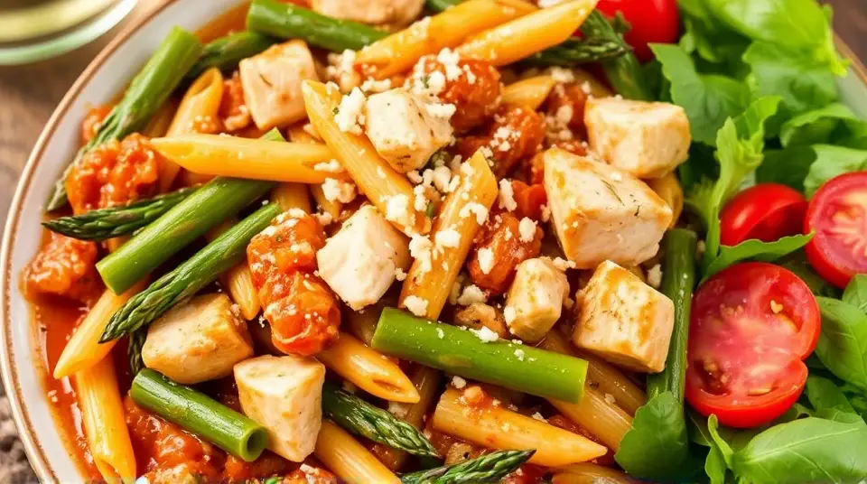 Savory Penne with Chicken and Asparagus 🍝🐔🌱