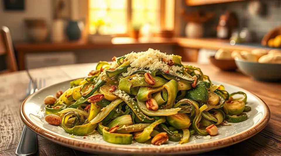 Shredded Parmesan Brussels Sprouts