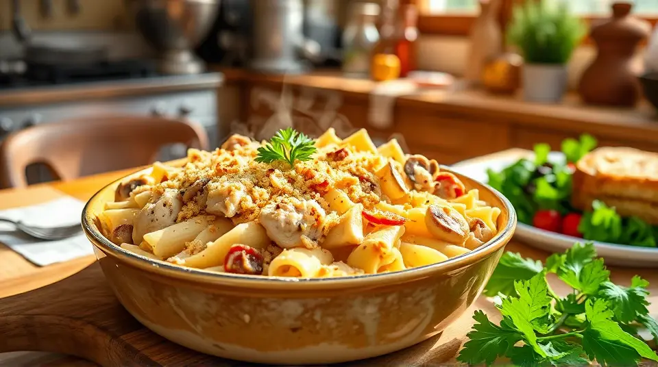Creamy Chicken Noodle Casserole 🍲🍗