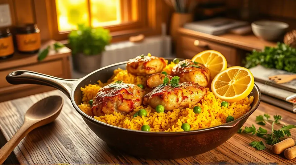 Yellow Rice Chicken Skillet