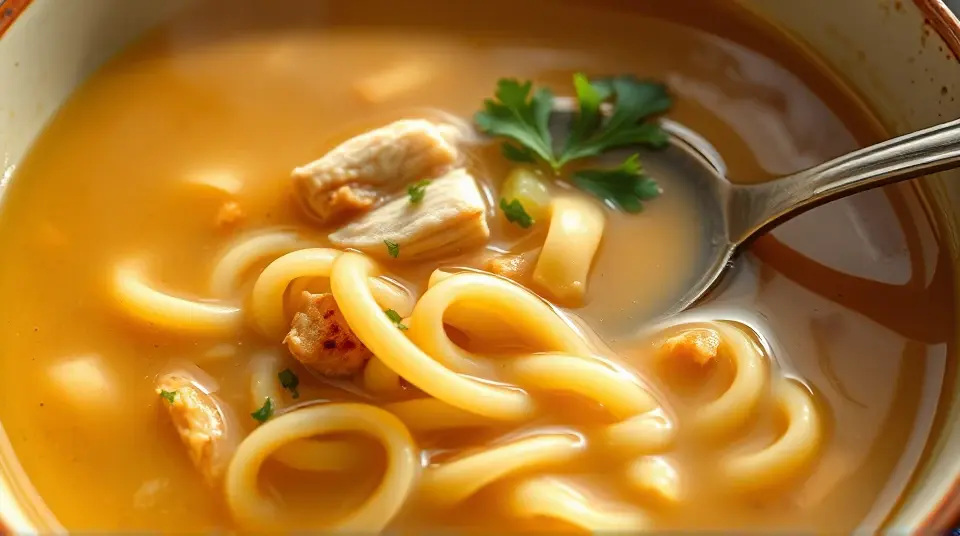 Grandma's Heartwarming Chicken Noodle Soup 🍜🐔