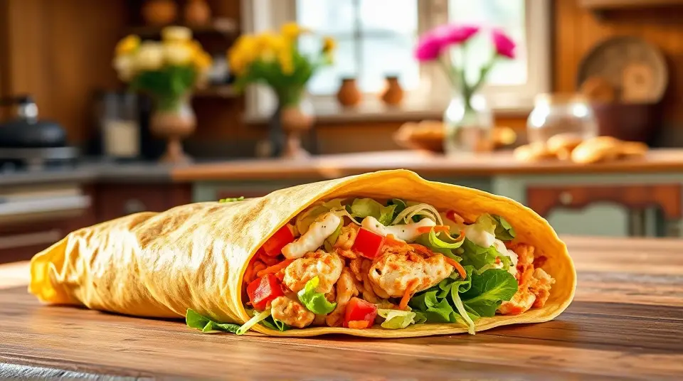 Five Ingredient Buffalo Chicken Wraps
