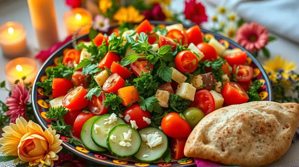 Refreshing Israeli Salad 🥗✨