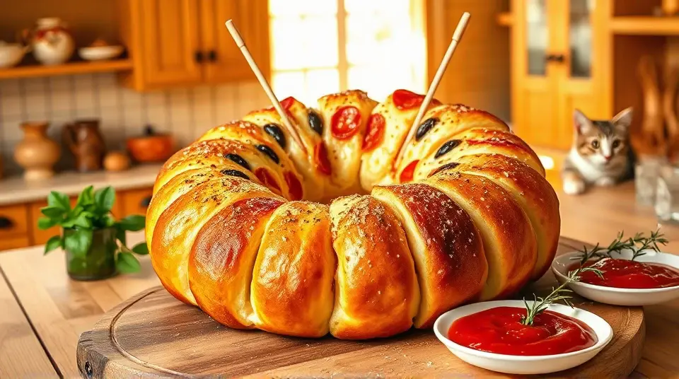 Pull Apart Pizza Bread Ring