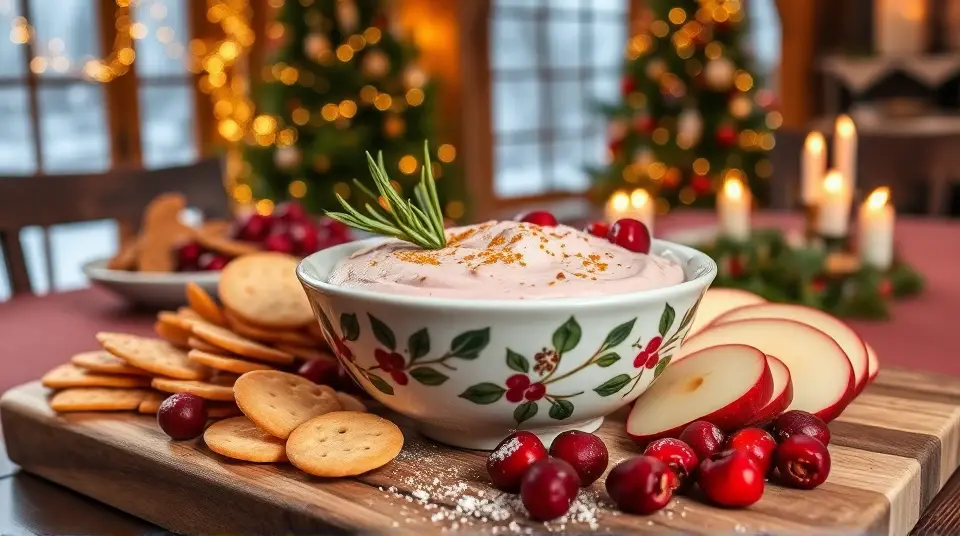 Cranberry Cream Cheese Dip for Christmas Parties