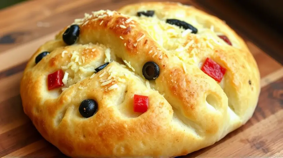 Pizza-style Bread: Why should toppings only be on top?