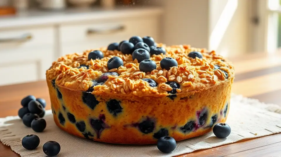 Blueberry Buckle (blueberry coffee cake with crumb topping)