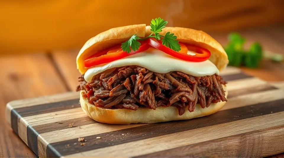 Savory Slow Cooker Italian Beef Sandwiches 🇮🇹🥖