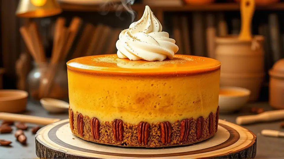 Double Layer Pumpkin Cheesecake 🎃🍰