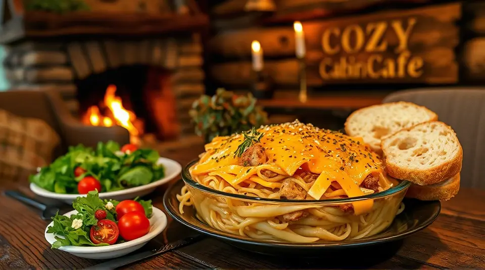 Cozy Turkey Tetrazzini (baked pasta with turkey and cream sauce)