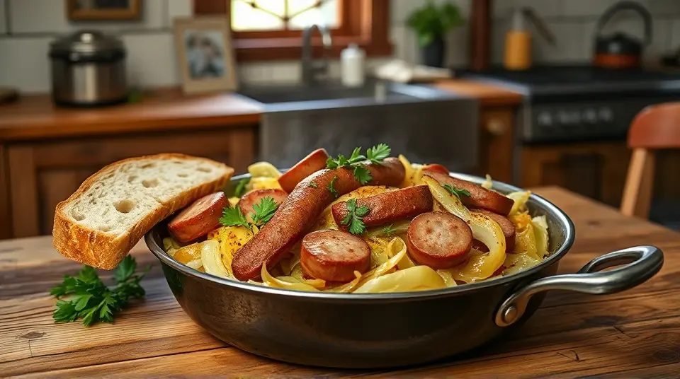 Easy Sausage and Cabbage Skillet