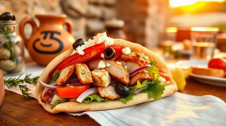 Greek Chicken Gyros