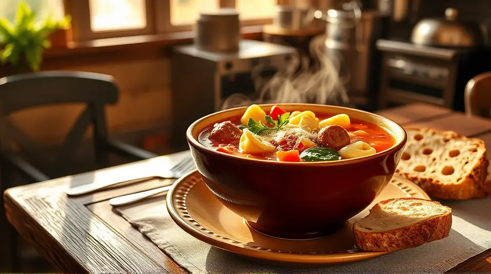 Tortellini Soup with Sausage