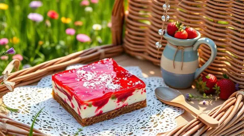 Strawberry Pretzel Squares (sweet-salty layered dessert)