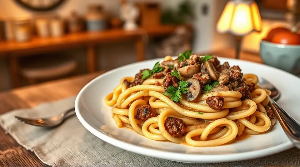 Quick and Easy Hamburger Stroganoff 🍝🥩