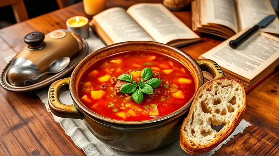 Zucchini Tomato Soup with Italian Sausage