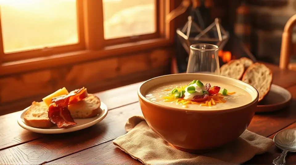 Cozy Baked Potato Soup 🥔🥓