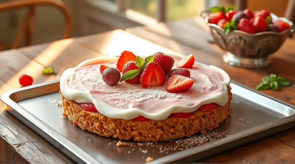 Strawberry Pretzel Salad (sweet-salty layered dessert)
