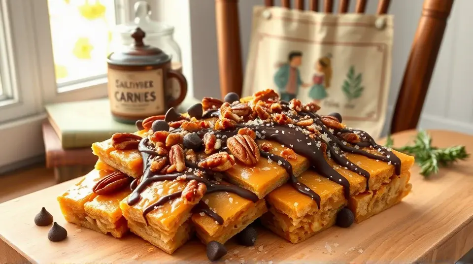 Saltine Cracker and Pecan Candy